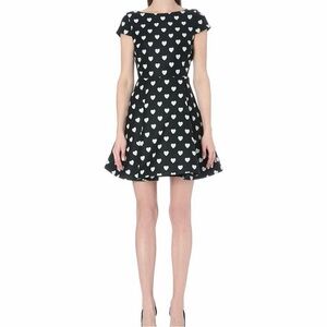 Alice + Olivia amor heart pattern fit and flare dress